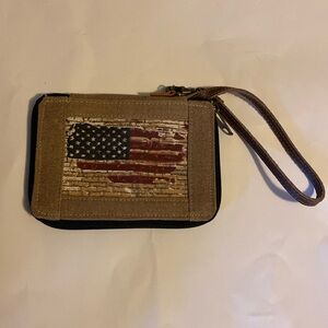 USA Flag Wristlet- Distressed